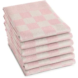 Geschirrtuch DDDDD "Barbeque, 65x65 cm, aus 100% Baumwolle, Jacquard-Gewebe", pink (pastel pink), B:65cm L:65cm, 100% Baumwolle, Geschirrtücher, optimale Feuchtigkeitsaufnahme und langlebige Qualität