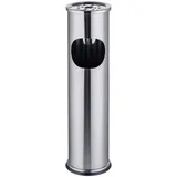 Relaxdays Standaschenbecher mit Mülleimer 8 l Silber