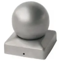 Pfostenkappe "Kugel", Edelstahl, für 90x90 mm Pfosten