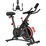 Micyox MX619 Heimtrainer Fahrrad, Ergometer Fitnessbikes mit Magnetischem Widerstand, 15kg Schwungrad, IPad-Halterung, LCD Monitor mit Pulsmesser, Hometrainer Indoor Bike 150 kg Belastbar