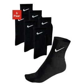 Nike Everyday Cushioned Crew-Trainingssocken Black/White 34-38