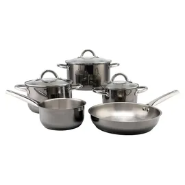Echtwerk Topf-Set 8-tlg. 1 x Kochtopf 16 cm + 1 x Kochtopf 20 cm + 1 x Kochtopf 24 cm + 1 x Kasserolle 16 cm + 1 x Bratpfanne 24 cm