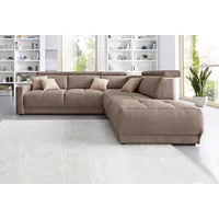 DOMO collection Ecksofa »Ava L-Form«, mit Ottomane, Federkern wahlweise mit Kopfteilverstellungen beige