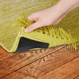 Relaxdays Teppich Antirutsch Pads, 24er Set, rutschfeste Teppicheckenhalter, für Fliesen, Laminat, Holzboden, schwarz