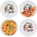 van Well Pizzateller 4er Set Van Well Pizzateller mit Küchenchef Dekor 30,5cm