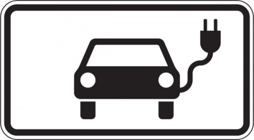 Dreifke® Verkehrszeichen - Elektrisch betriebene Fahrzeuge, Zusatzzeichen 1010-66 | Alu 2 mm, RA1 | 420x231 mm
