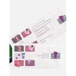 Einladung Kindergeburtstag selbst gestalten mit Spruch und Fotos im Onlinedesigner bei Meine-Kartenmanufaktur.de