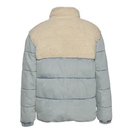 Karl Kani Retro Denim Teddy Puffer Jacket light dirty blau 32