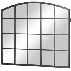 Spiegel  90 x 76 cm Liya , schwarz , Glas, Aluminium, Holzwerkstoff, Metall , Maße (cm): B: 90 H: 76 T: 3