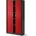 Rollladenschrank Rolltüren Einlegeböden cm x cm x 45 cm Anthrazit-Rot