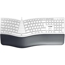 Cherry KC 4500 Ergo weiß/grau, USB, DE (JK-4500DE-0)