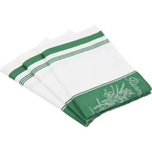 Ross 3er Pack Zwirn Halbleinen Geschirrtücher, Kräuter 50x70 cm | grün - grün