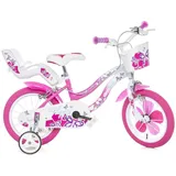 DINO BIKES Flappy 14 Zoll RH 24 cm rosa/weiß
