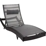 MCW Phoenix Gartenliege 220 x 70 x 88 cm braun meliert