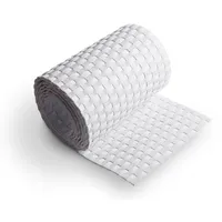 zaun|zu® Sichtschutzstreifen Rattan 255 x 1 cm Weiß