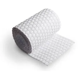 zaun|zu® Sichtschutzstreifen Rattan 255 x 1 cm Weiß