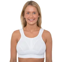 Undercover Damen Sport-BH ohne Bügel, nicht gepolstert, breiter Träger, Sport-BH mit gratis BH-Verlängerung D-J Körbchen, weiß, 100G - 100J