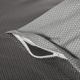 SCHIESSER Bettwäscheset Silva - Renforcé - 2-teilig - 155 x 220 cm - Grau