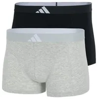 Adidas Trunk Active Flex Cotton Body in schwarz, grau / Pant Herren | 2er Pack Flexibler 4-Wege-Stretch XXL