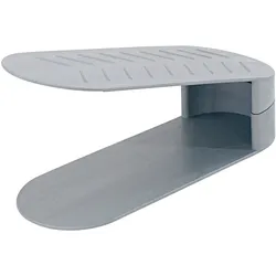 Schuhbox HEINE HOME, silber (silberfarben), B:10cm H:13cm T:28cm, Kunststoff, Aufbewahrungsboxen