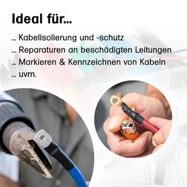 Offgridtec 5m Schrumpfschlauch mit Kleber 9mm>3mm transparent