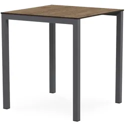 Packung mit 10 Tischen aus Metall Kastanienholz