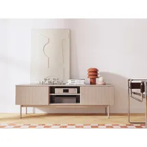 beautysofa Lowboard 150x50x38 cm Beige Metall/MDF/Spanplatte