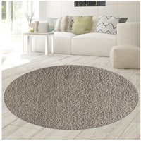 Teppich Shaggy Teppich Diele, kuschlig warm & weich, sand, Teppich-Traum, rund, Höhe: 30 mm rosa rund - 120 cm x 120 cm x 30 mm