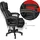 Trisens Chefsessel mit Fußstütze schwarz