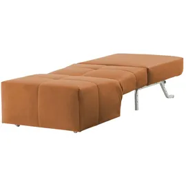 Nehl Schlafsessel Solino Velours 85 x 85 x 102 cm Orange mit Schlaffunktion