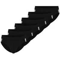 SCHIESSER Rio Slip unifarben schwarz XXL 6er Pack