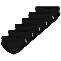 SCHIESSER Rio Slip unifarben schwarz XXL 6er Pack