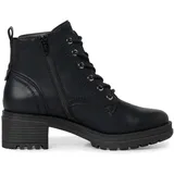 Jana Damen Stiefeletten zum Schnüren Wasserabweisend Vegan, Schwarz (Schwarz Nappa), 39 EU - 39 EU