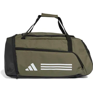 adidas Essentials 3-Streifen Duffelbag Olive Strata / White One Size