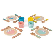 Janod 20-teiliges Service Holz Design Retro (J06600)
