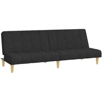 vidaXL Schlafsofa 2-Sitzer Schwarz Stoff