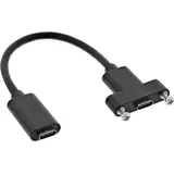 InLine USB 3.2 Gen.2 Adapterkabel, Buchse C auf Einbaubuchse C, 0,20m