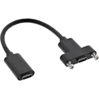 InLine USB 3.2 Gen.2 Adapterkabel, Buchse C auf Einbaubuchse C, 0,20m