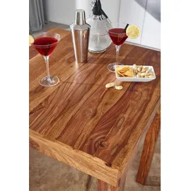KADIMA DESIGN Rustikaler Sheeshamholz Bartisch, Stabile Konstruktion, Einzigartiges Design