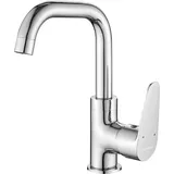 BADLAND Waschtischarmatur Wasserhahn Hoch SAGRA Mischbatterie für Badezimmer in Chrom