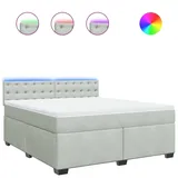 vidaXL Boxspringbett 180 x 200 cm Hellgrau
