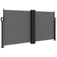 vidaXL Seitenmarkise Ausziehbar 120 x 600 cm Anthrazit Polyester