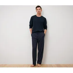 Tchibo - Pyjama mit Modal - Herren - Gr. L - dunkelblau/print
