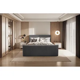 kaiser möbel Boxbett, Dunkelgrau, 160x200 cm Schlafzimmer, Betten, Boxspringbetten