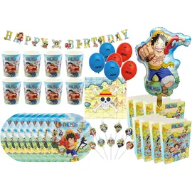 Chaks One Piece - Kindergeburtstags-Set (61-teilig)