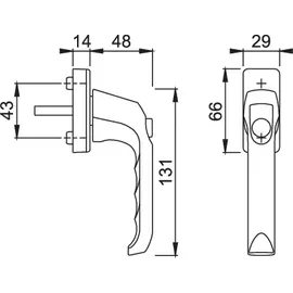 HOPPE HOPPE® Fenstergriff London 013SV/U34, F9016 verkehrsweiß