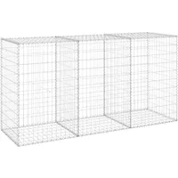 vidaXL Gabionenwand mit Abdeckung 200 x 60 x 100 cm