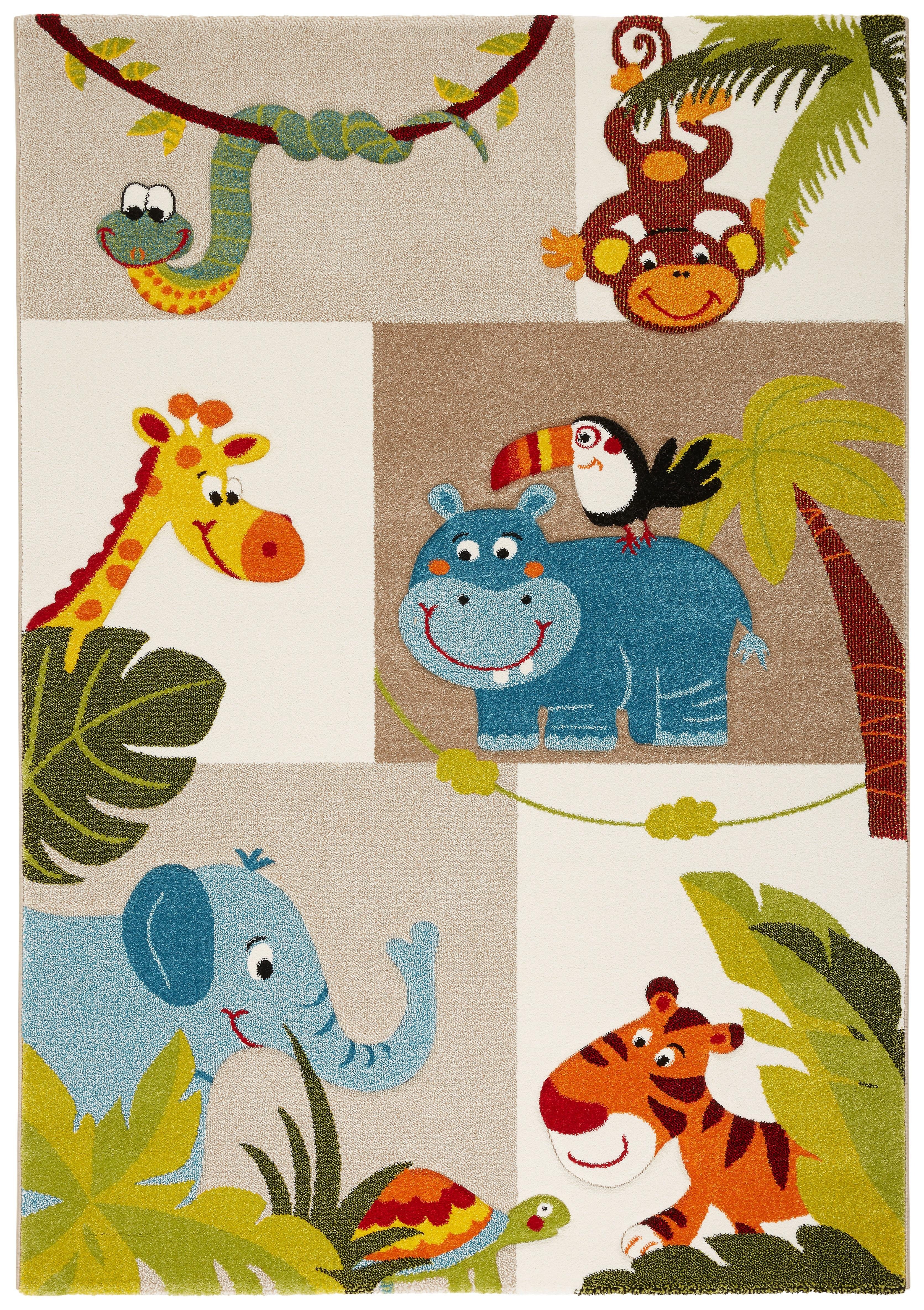 Kinderteppich Jungle in Bunt ca. 120x170cm