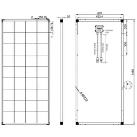 EnjoySolar Monokristallines Solarmodul 200 W