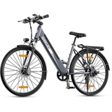 Qekud 26" Elektrofahrrad,26Zoll Elektrofahrrad Trekkingrad e-City Fahrrad mit 36V 12,5Ah Li-Ion Akku, Reichweite bis zu 100KM im Hybridmodus, 250W Motor, EU-konform, mit App